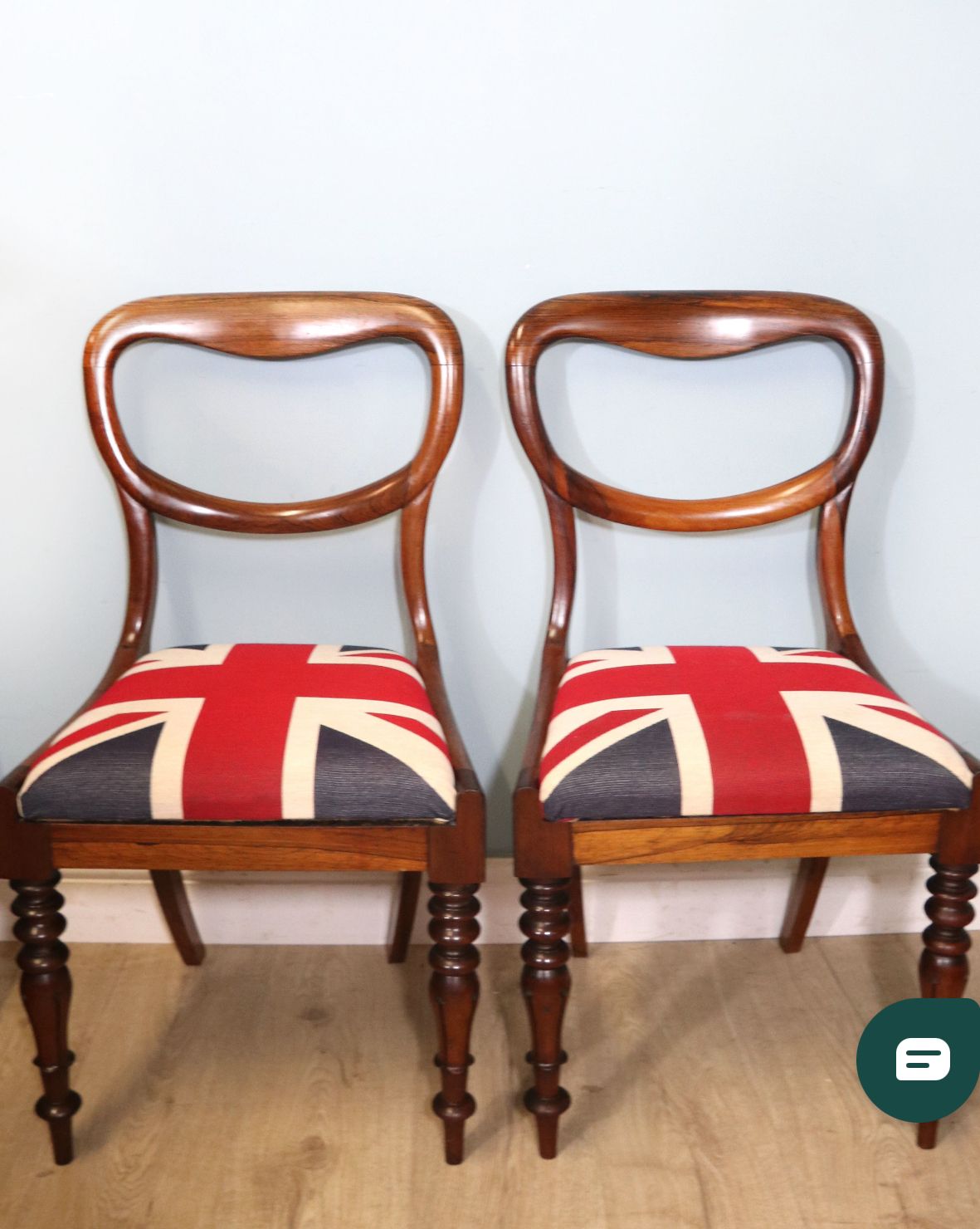 An Absolutely Delightful Pair Of Quality Victorian Solid Rosewood Framed Balloon Back Dining Chairs photo buy