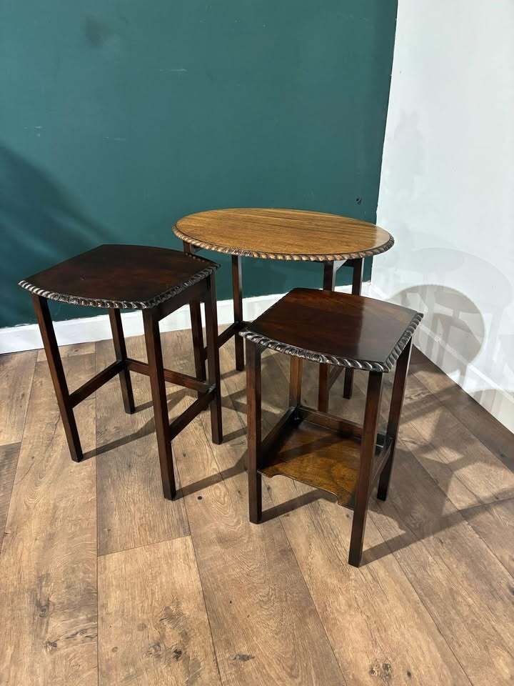 photo furniture Mid Century Mahogany Nest Of Tables