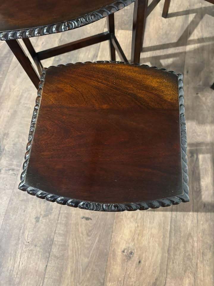 149.0 Mid Century Mahogany Nest Of Tables photo