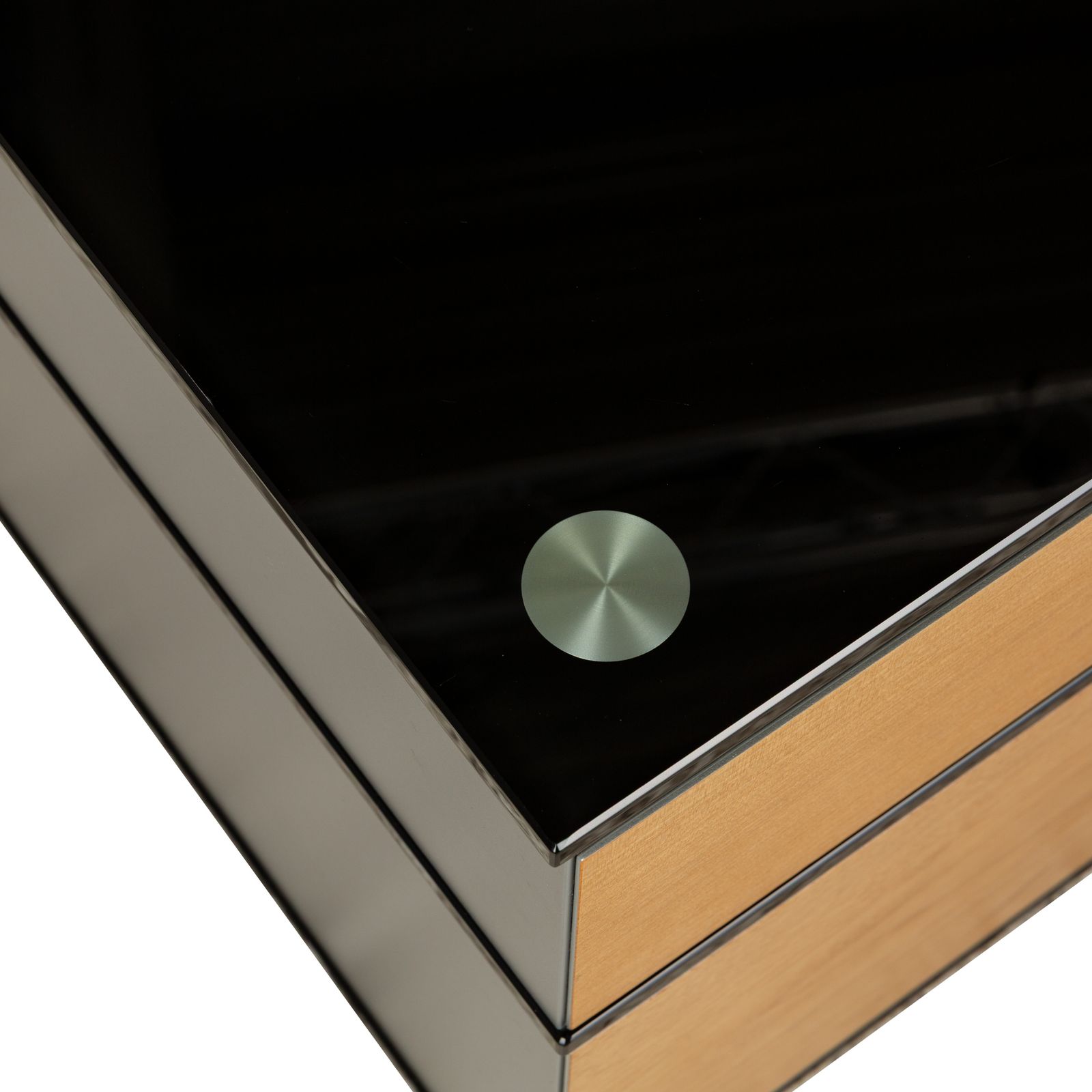 Spectral Cl 1552 Glass Wood Metal Sideboard Black Brown Grey Lowboard Mediaboard photo buy