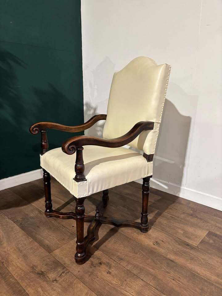 Furniture Leather Upholstered Side Armchair photo