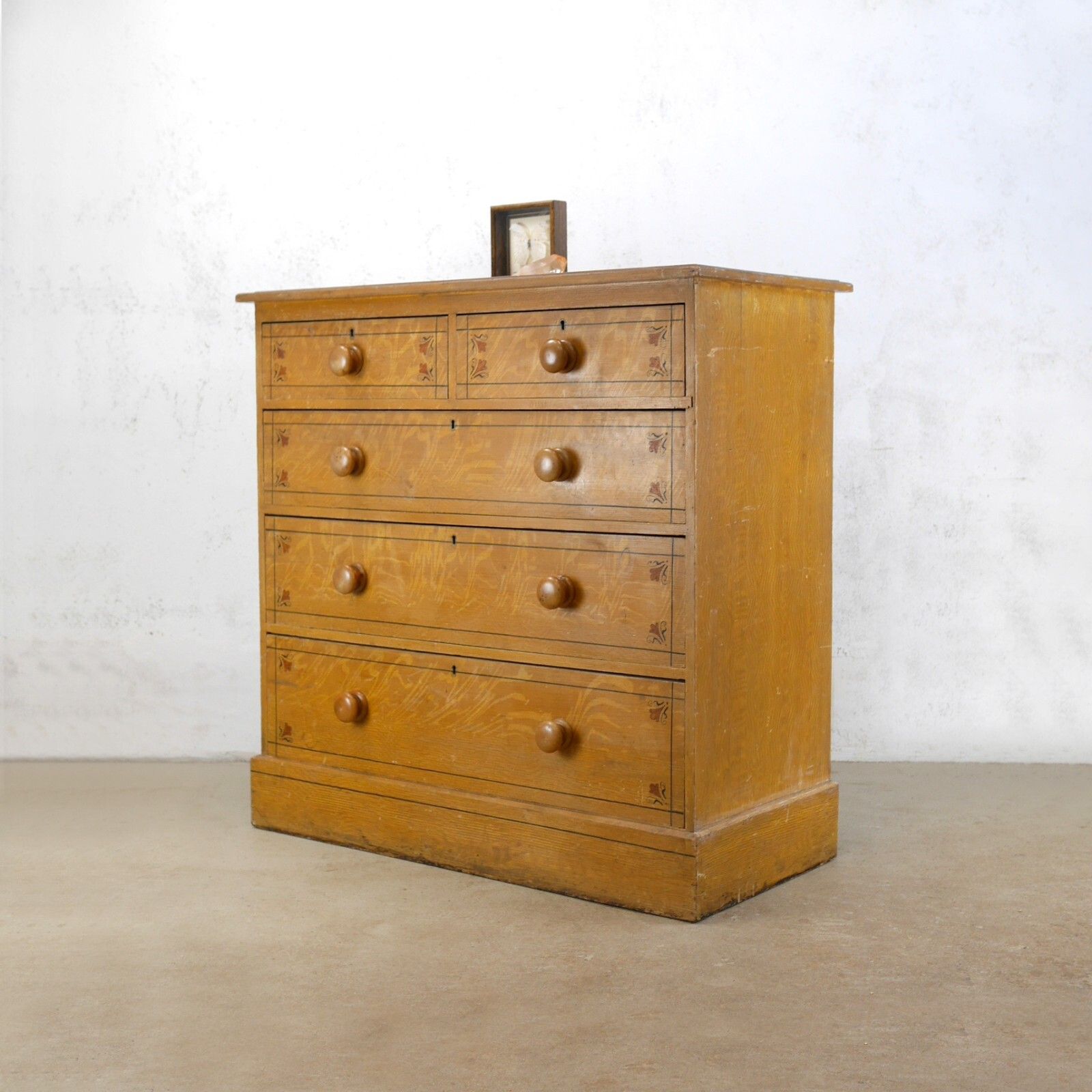 Aesthetic Movement Scumble Pine Chest Of Drawers Antique 19th Century #102838 photo Furniture
