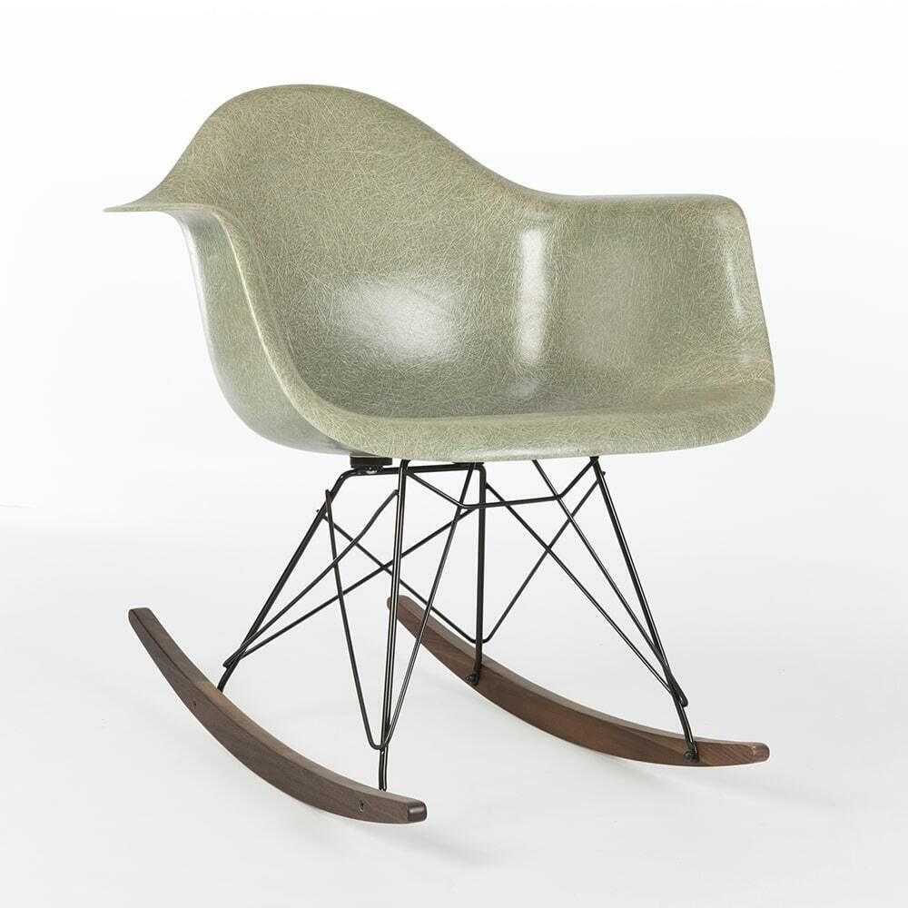 Seafoam Herman Miller Vintage Original Eames Rar Rocking Arm Chair