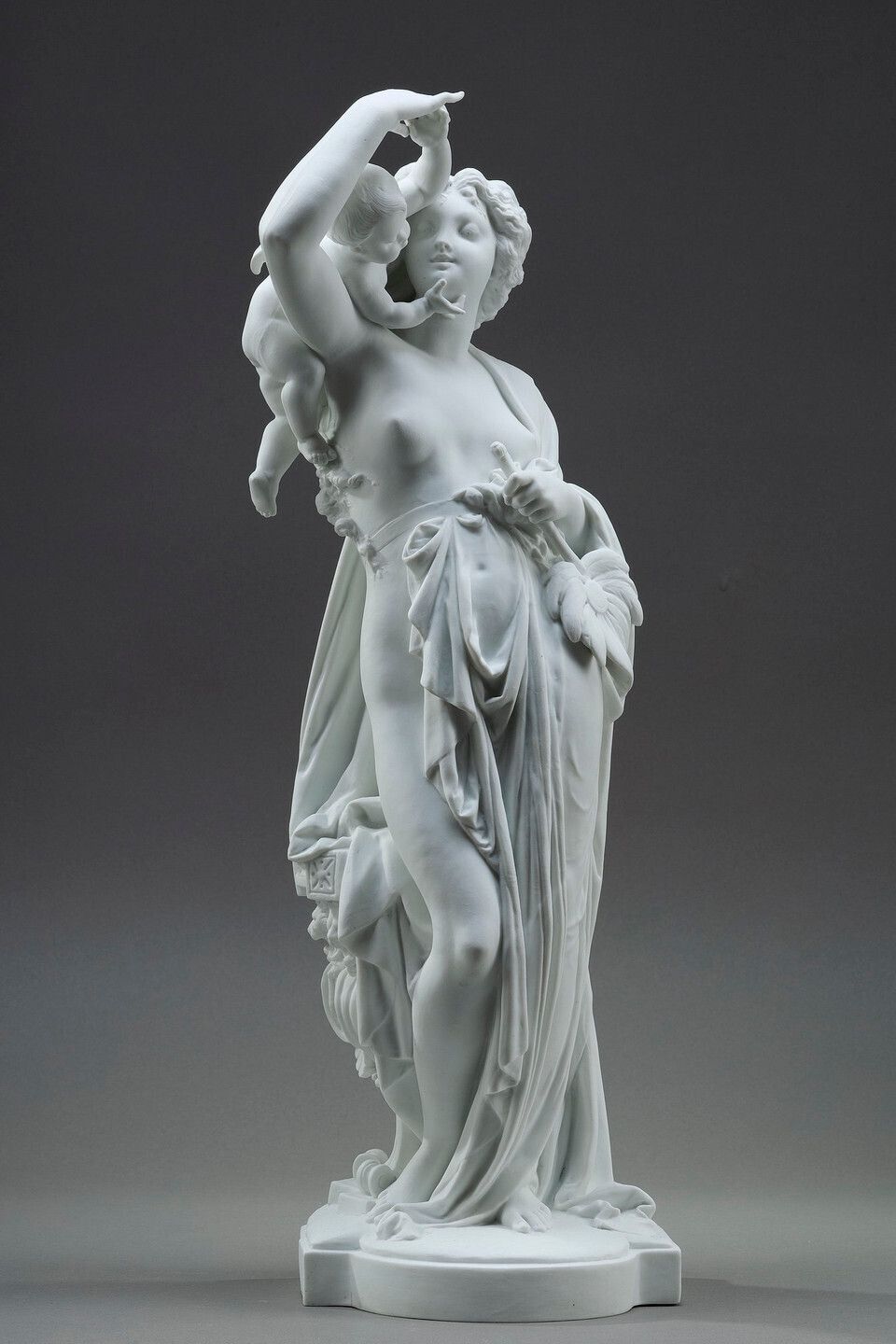 Pair Of Allegorical Figures Biscuit Porcelain, After Carrier Belleuse. European Work, Circa 1870 1880 photo 6376.0