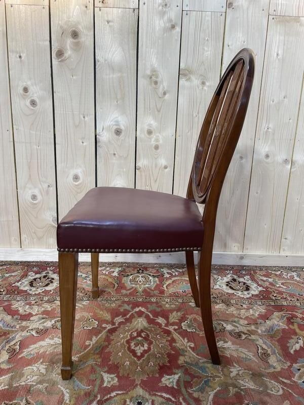 Suite De 6 Chaises De Style Louis XVI Bordeaux photo buy