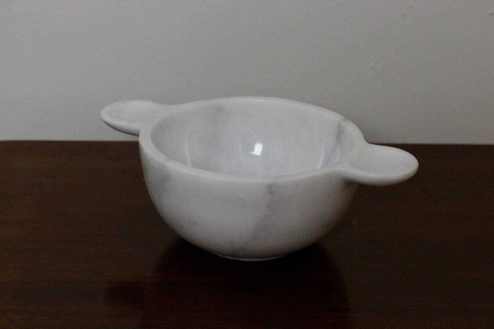 Gabriella – White Natural Marble Bowl With Handles  | L 32cm W 20cm H 10cm photo 45.0