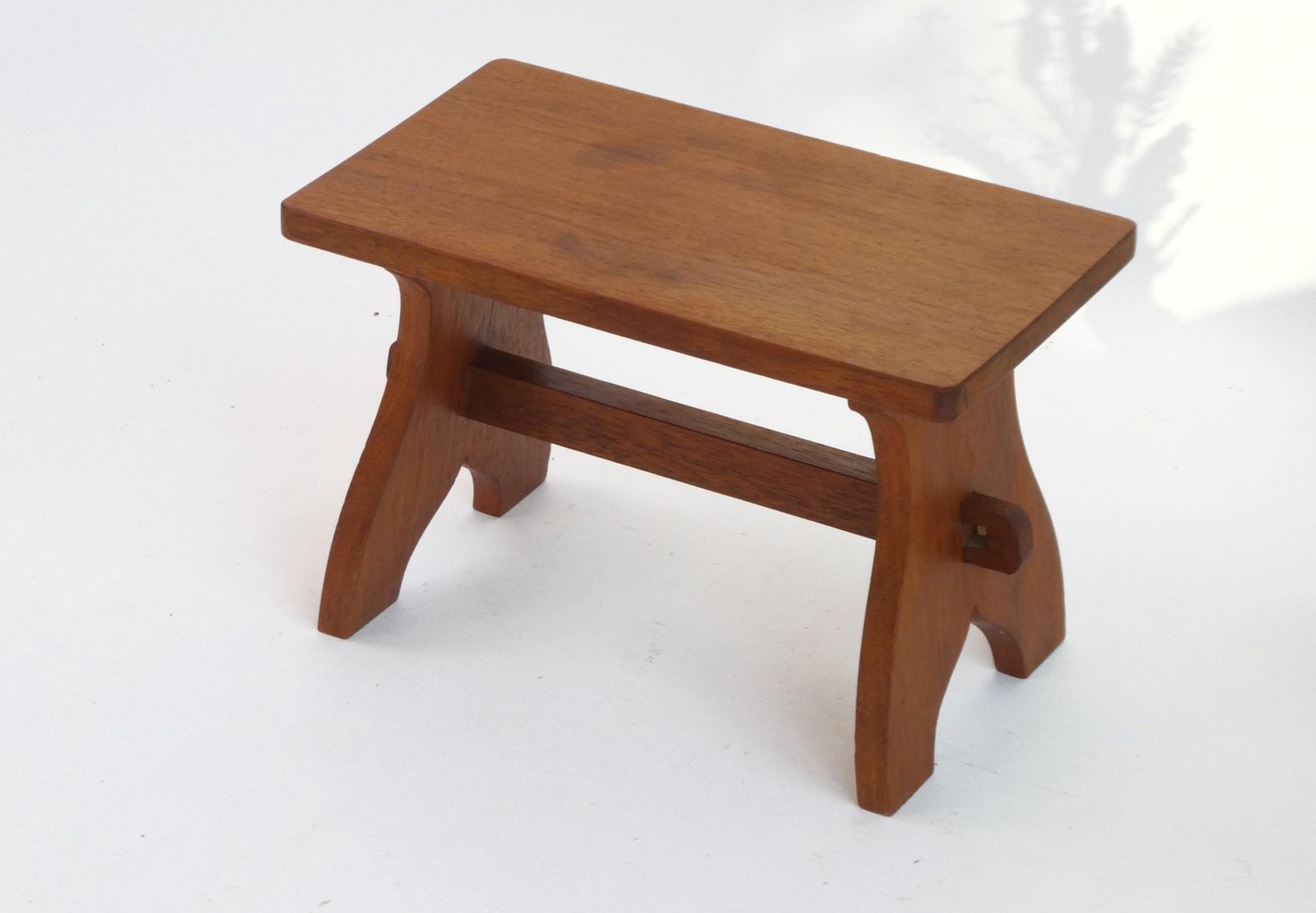 Antique Wooden Small Stool, Wooden Plant Stand, Farmhouse Decor, French Side Table, Bench photo for sale