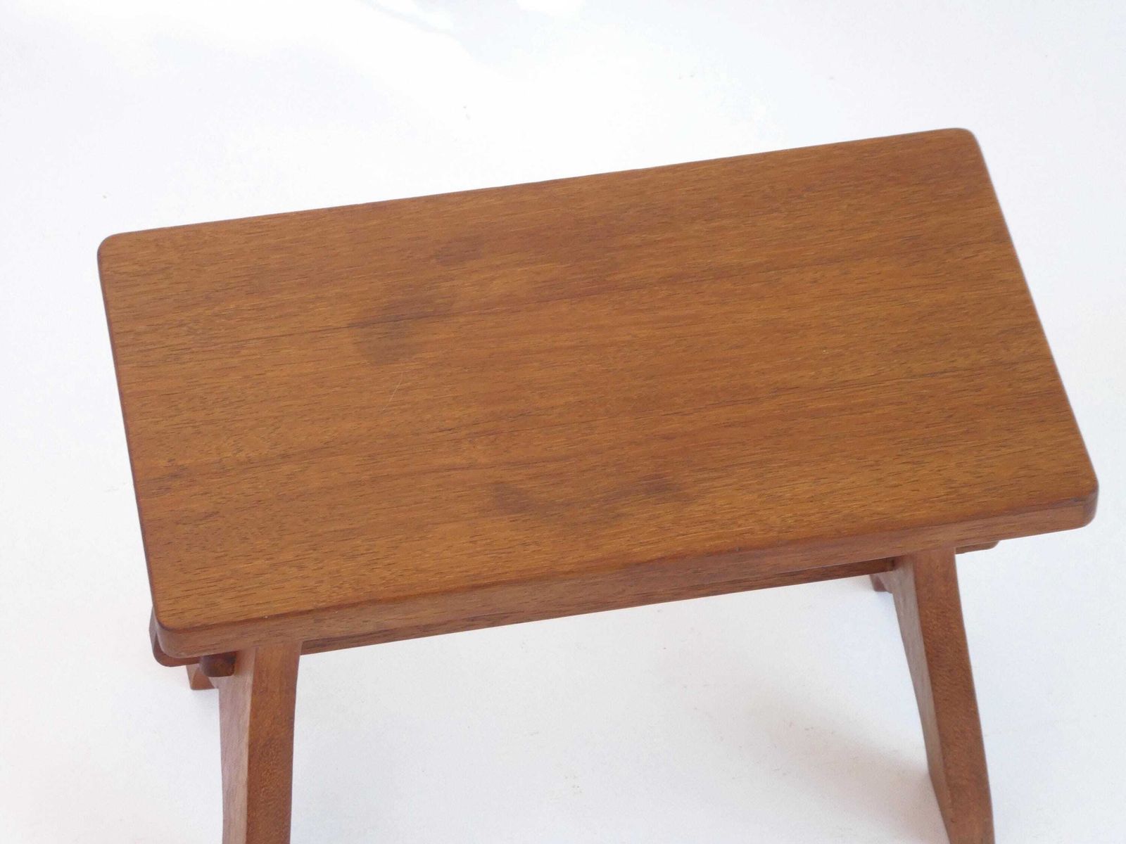 Antique Wooden Small Stool, Wooden Plant Stand, Farmhouse Decor, French Side Table, Bench photo vinterior