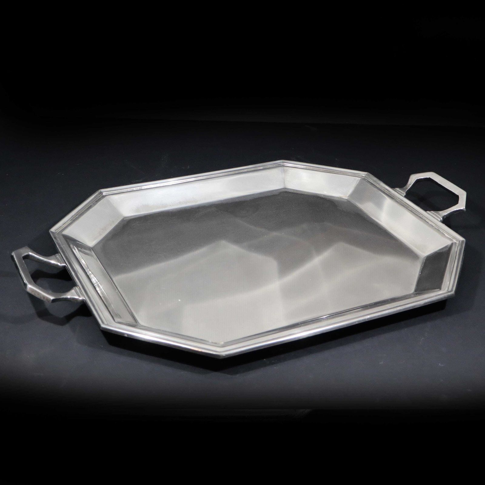 Vintage Large Silver Plated Centerpiece Tray Brazilian Soppil Wolff photo 442.0