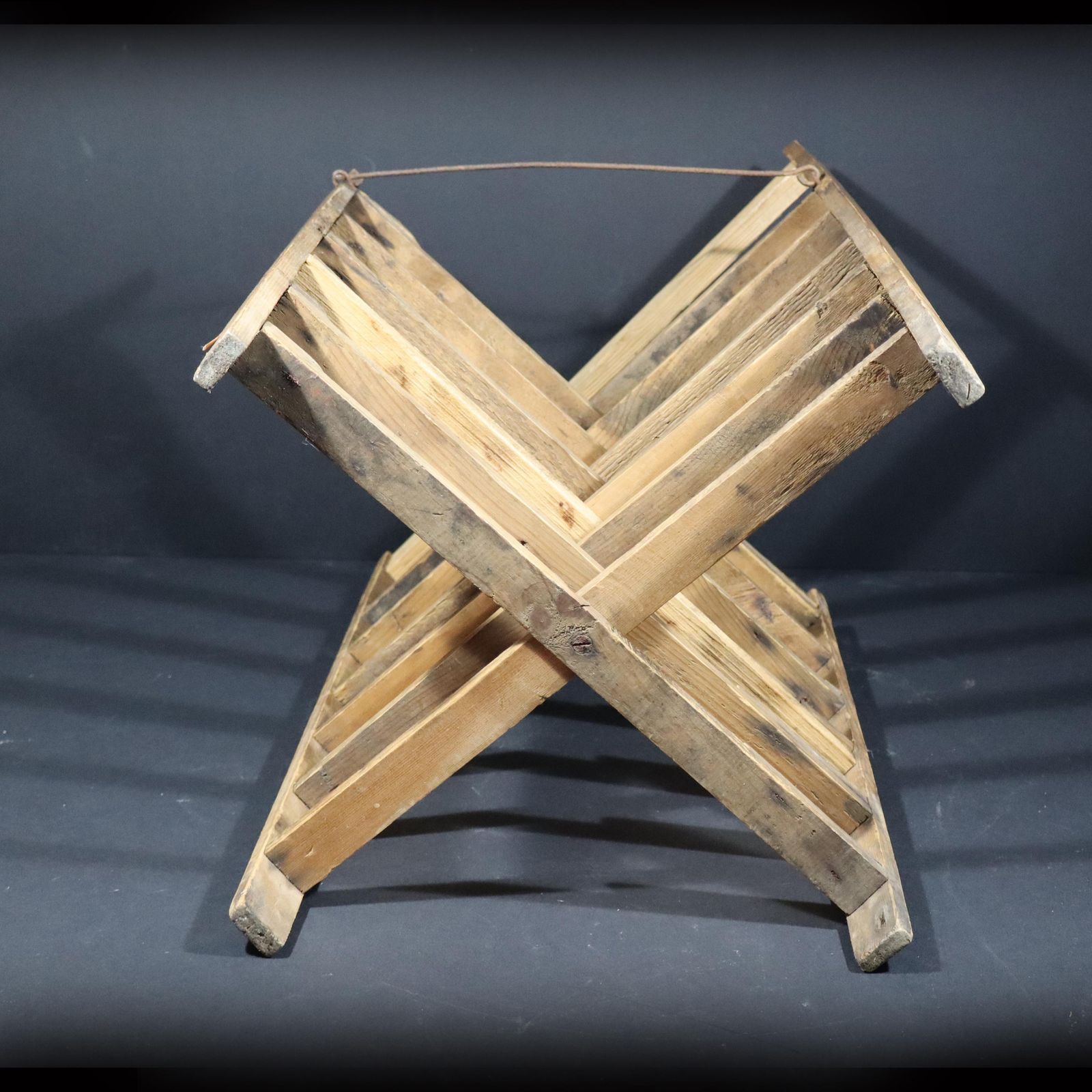 French Wooden Pie Rack Antique Tart Cooling Rack, Wood Plate Stand Bakery Decor photo vinterior