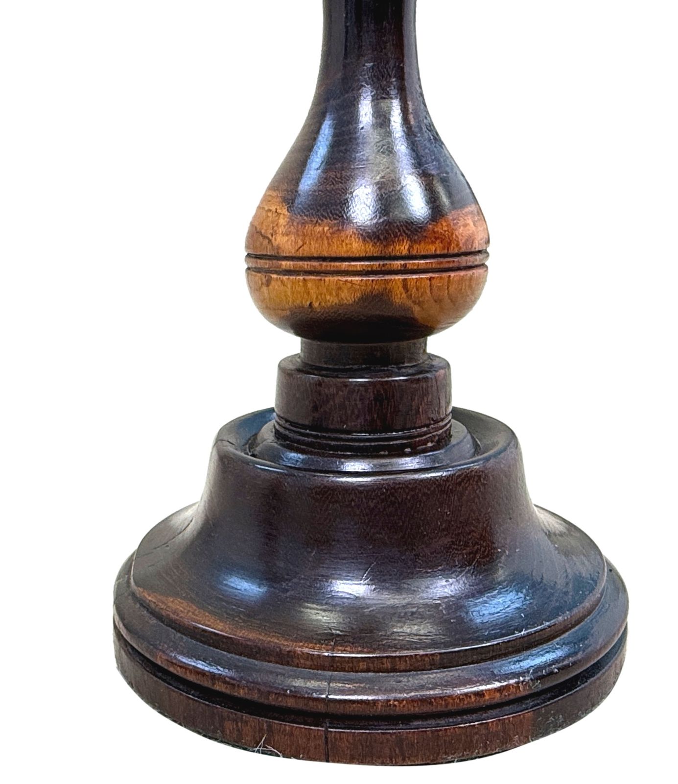 Pair Of 19th Century Lignum Vitae Treen Candlesticks (England, Circa 1830) photo furniture