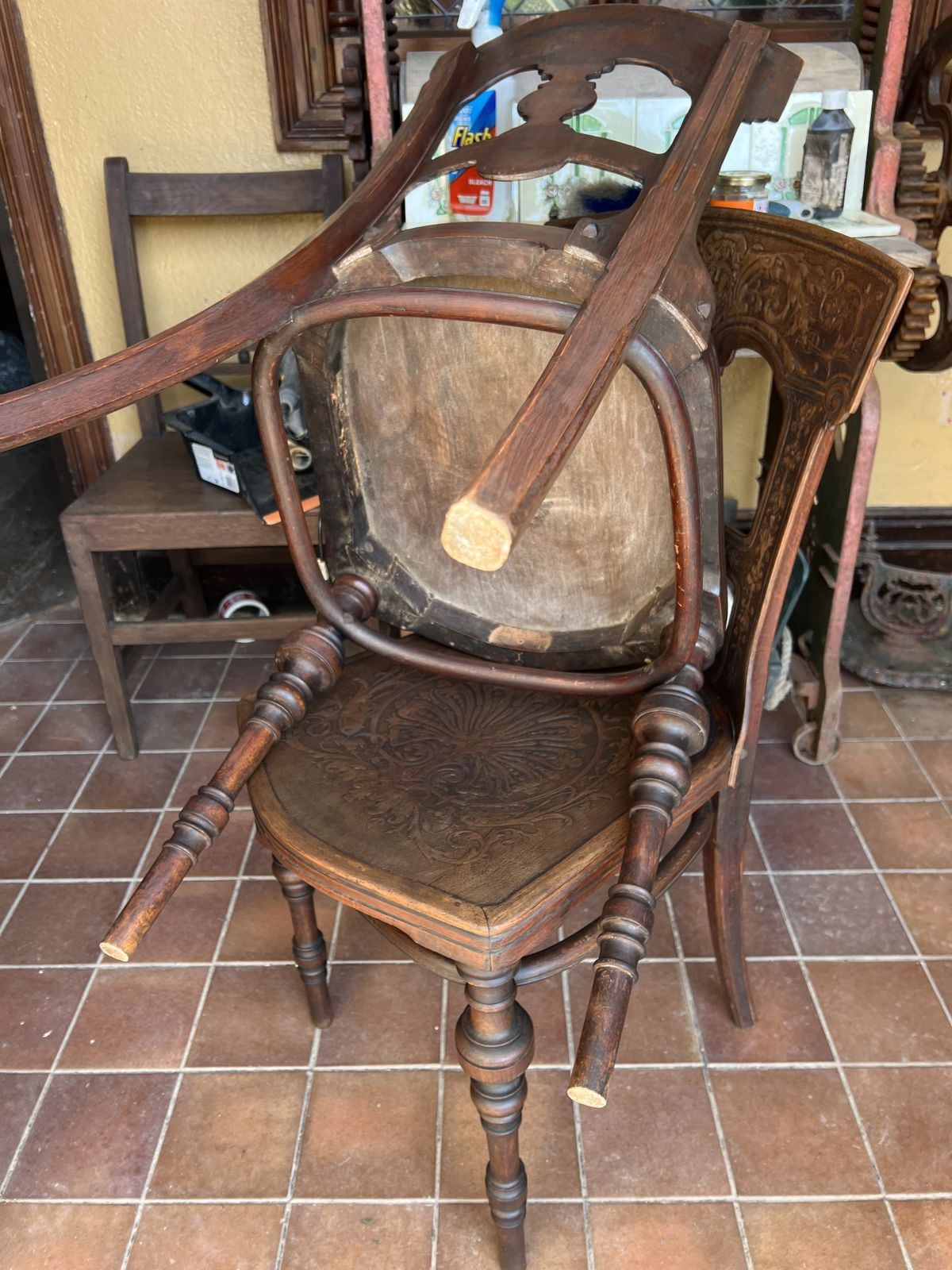 J&J Kohn Of Austria Victorian Rare  Set Of 2 Matching Chairs photo for sale