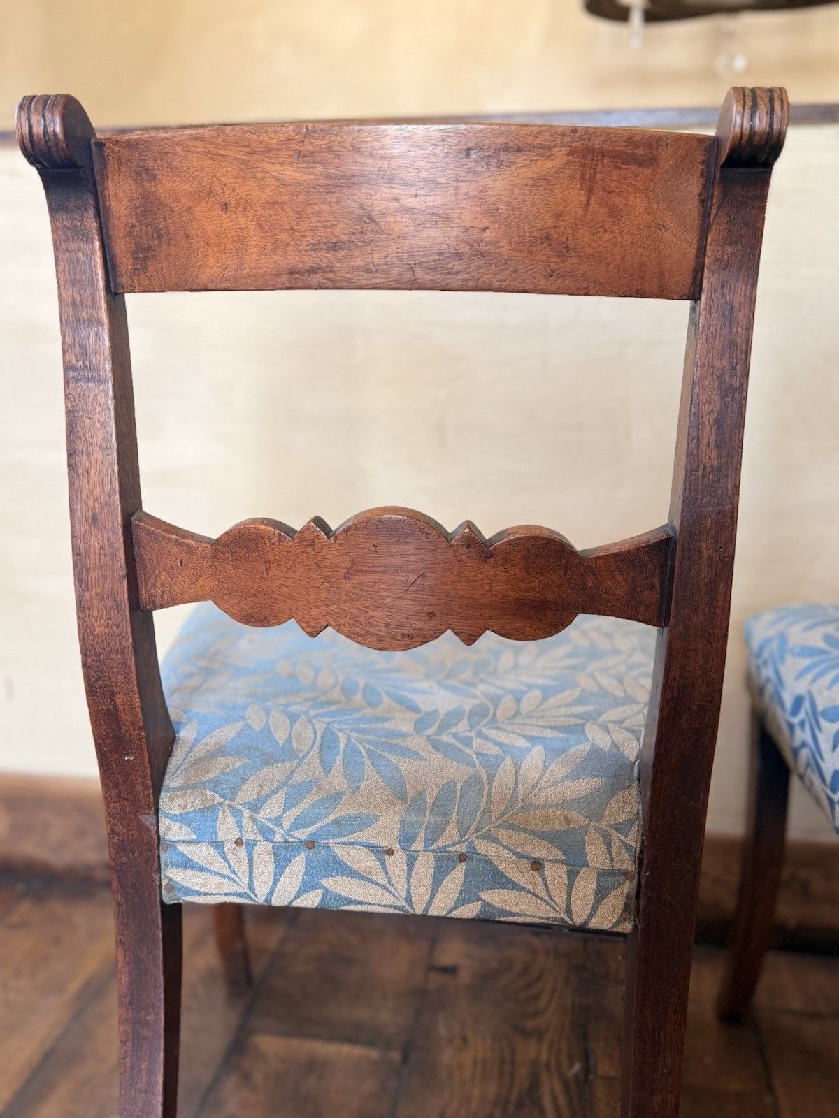 Fine Quality Pair Of Antique Rosewood Regency Chairs In Need Of Reupholstering photo for sale