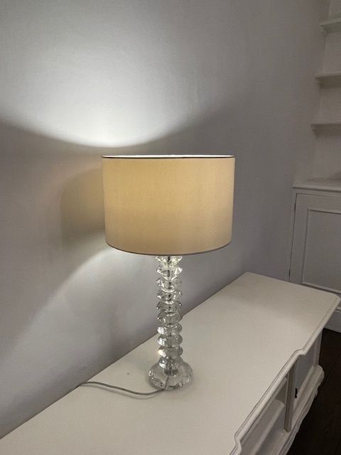 Crystal Glass Art Deco Style Lamp photo for sale