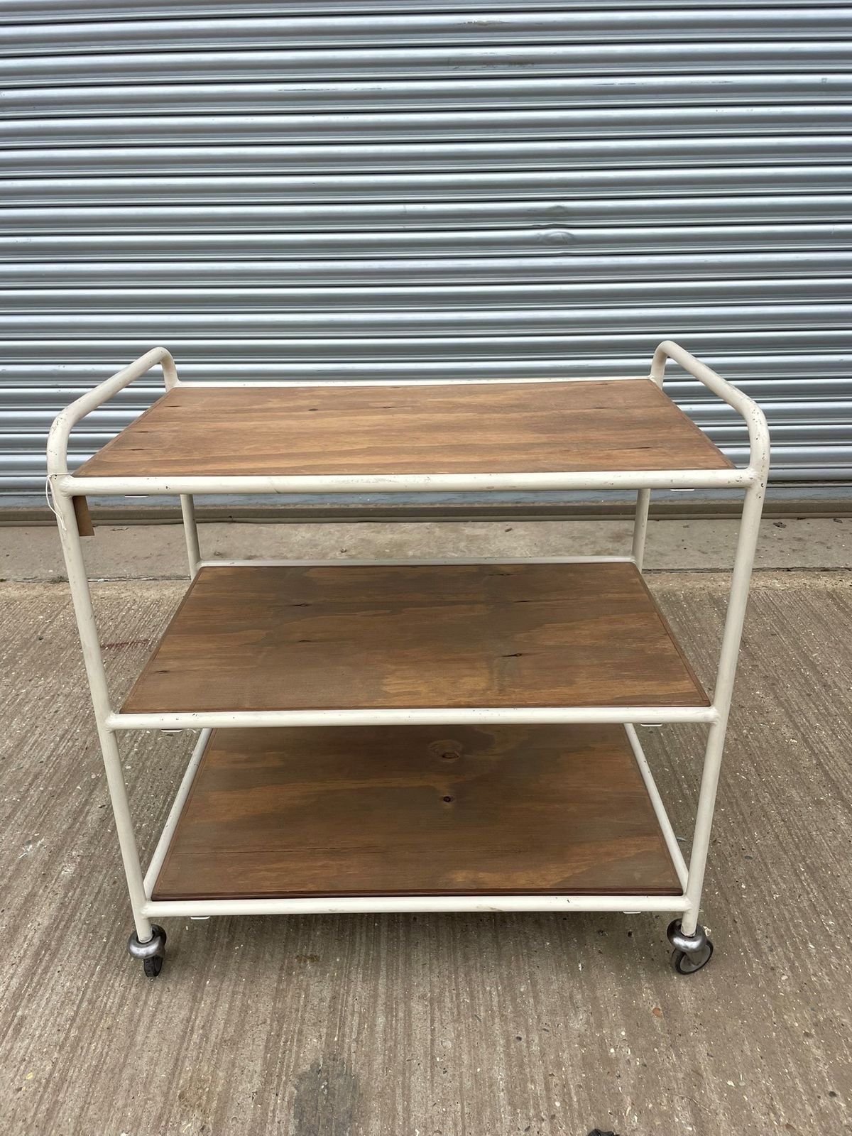 1950s Tubular Steel Three Tier Canteen Trolley photo 160.0