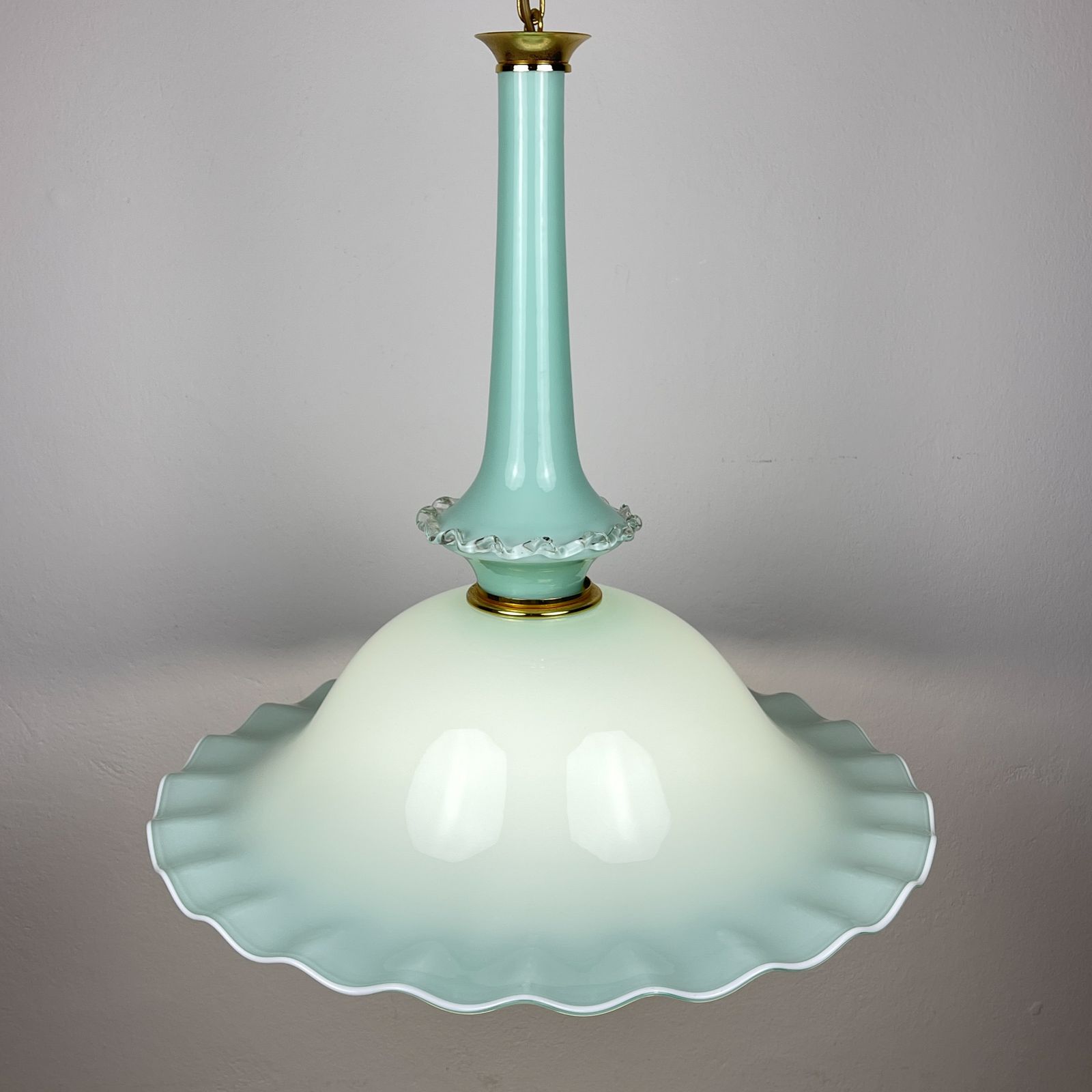 Vintage Murano Glass Pendant Lamp By Venini, Italy 1970s photo vintage