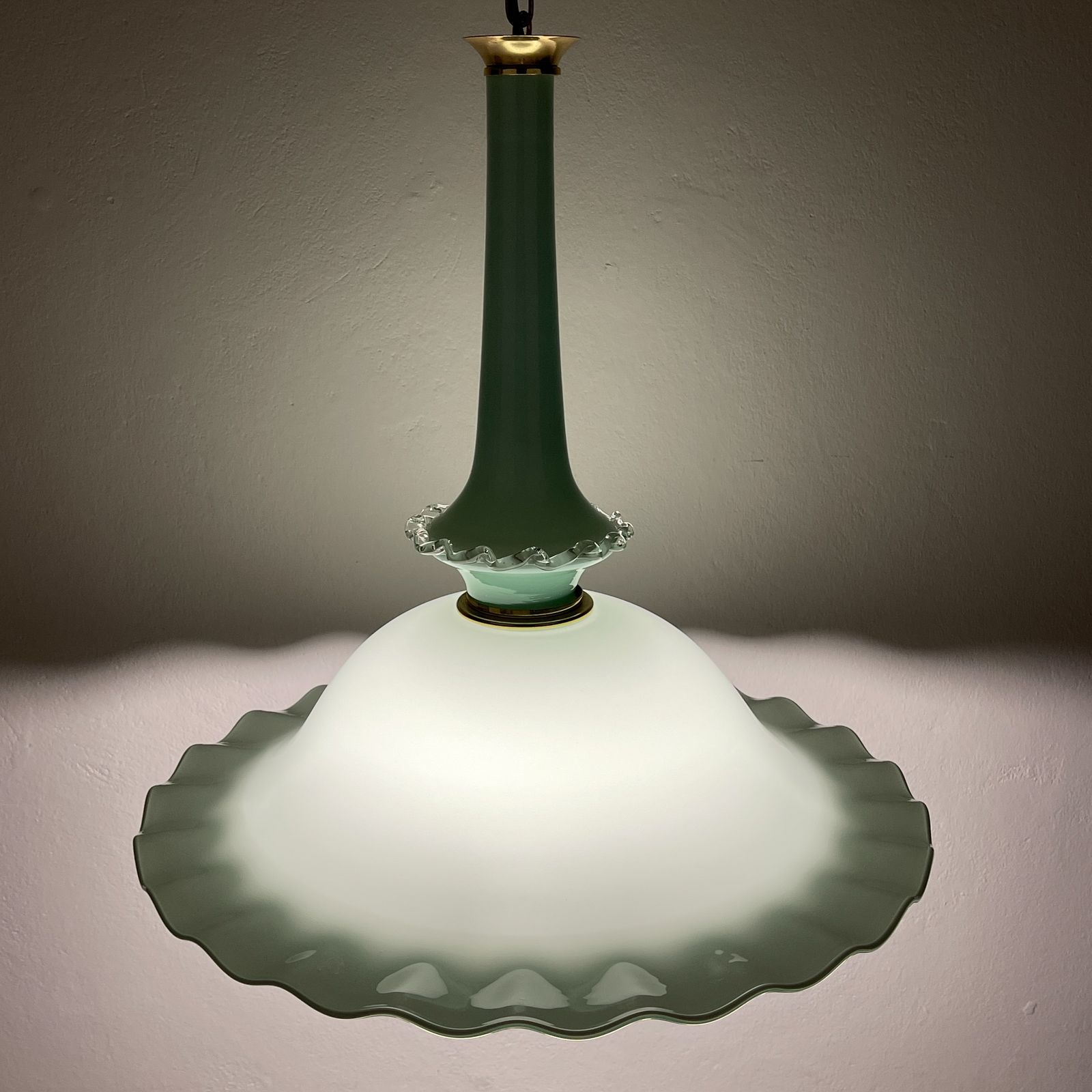 photo vinterior Vintage Murano Glass Pendant Lamp By Venini, Italy 1970s