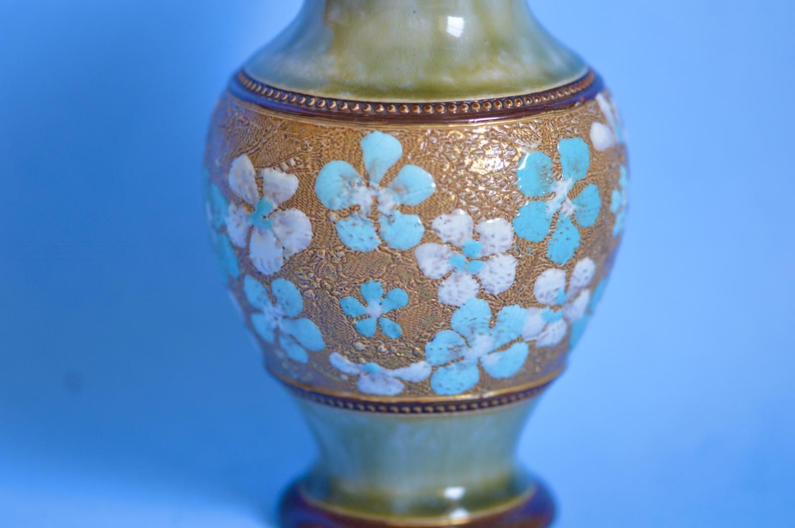 Attractive Pair Of Doulton Lambeth Vases (1885 1902 Slater) photo buy
