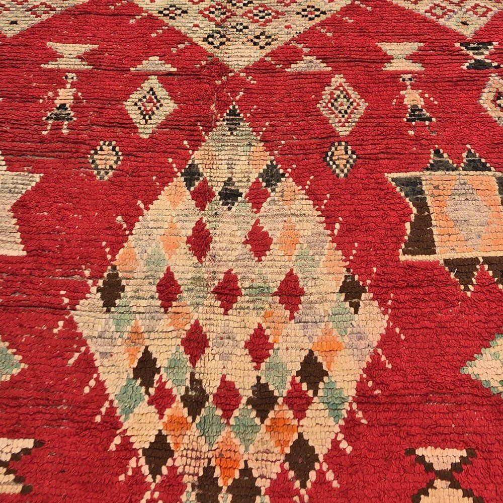 Maroc Tribal Vintage Immouzzer Marmoucha Moroccan Berber Rug photo Textiles