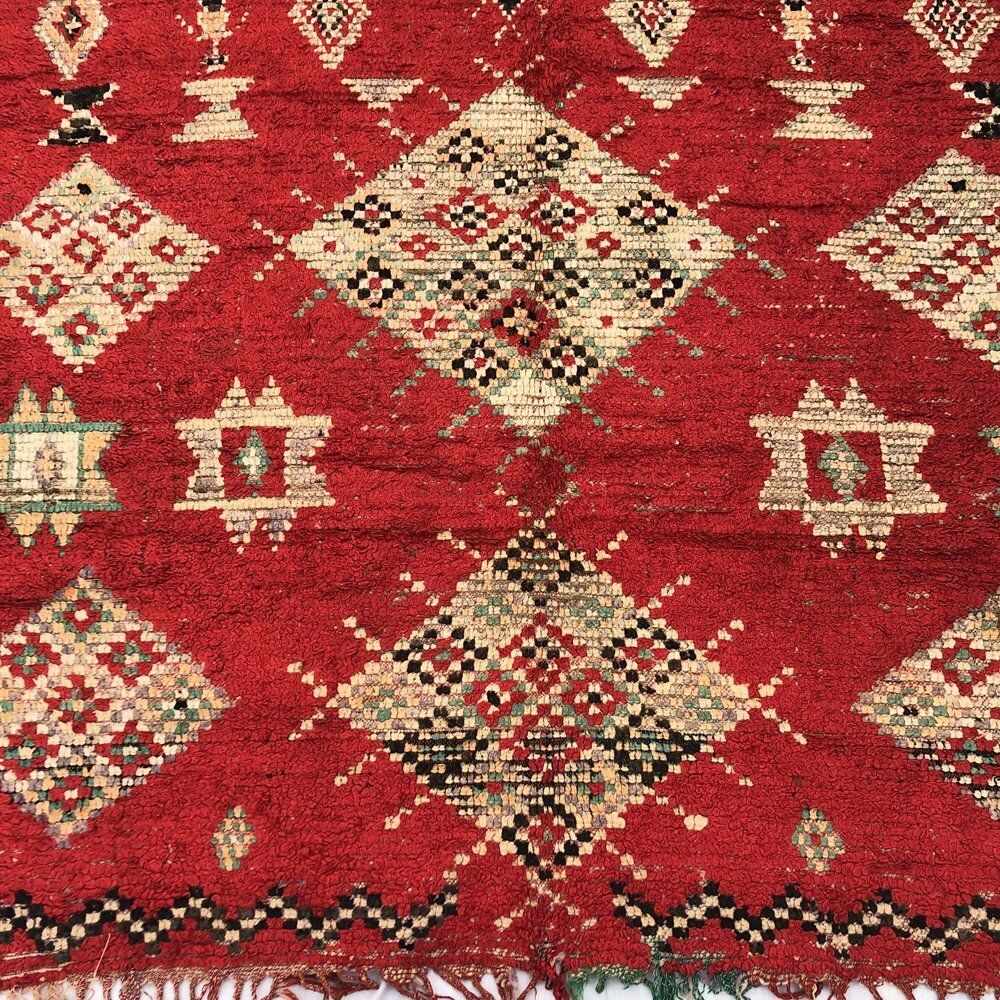 Maroc Tribal Vintage Immouzzer Marmoucha Moroccan Berber Rug photo 595.0