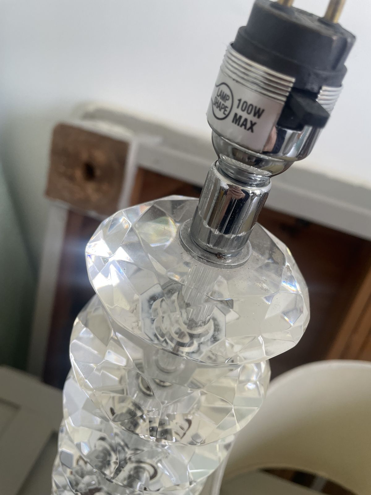 Home Fixtures Crystal Glass Art Deco Style Lamp photo
