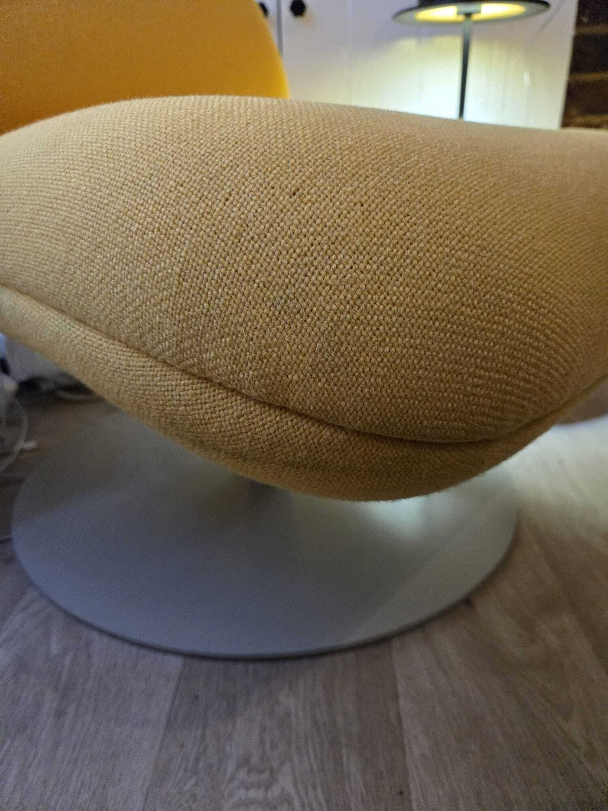 photo furniture Morten Voss For Fritz Hansen Attitude Chair, Yellow, Swivel Lounge Chair