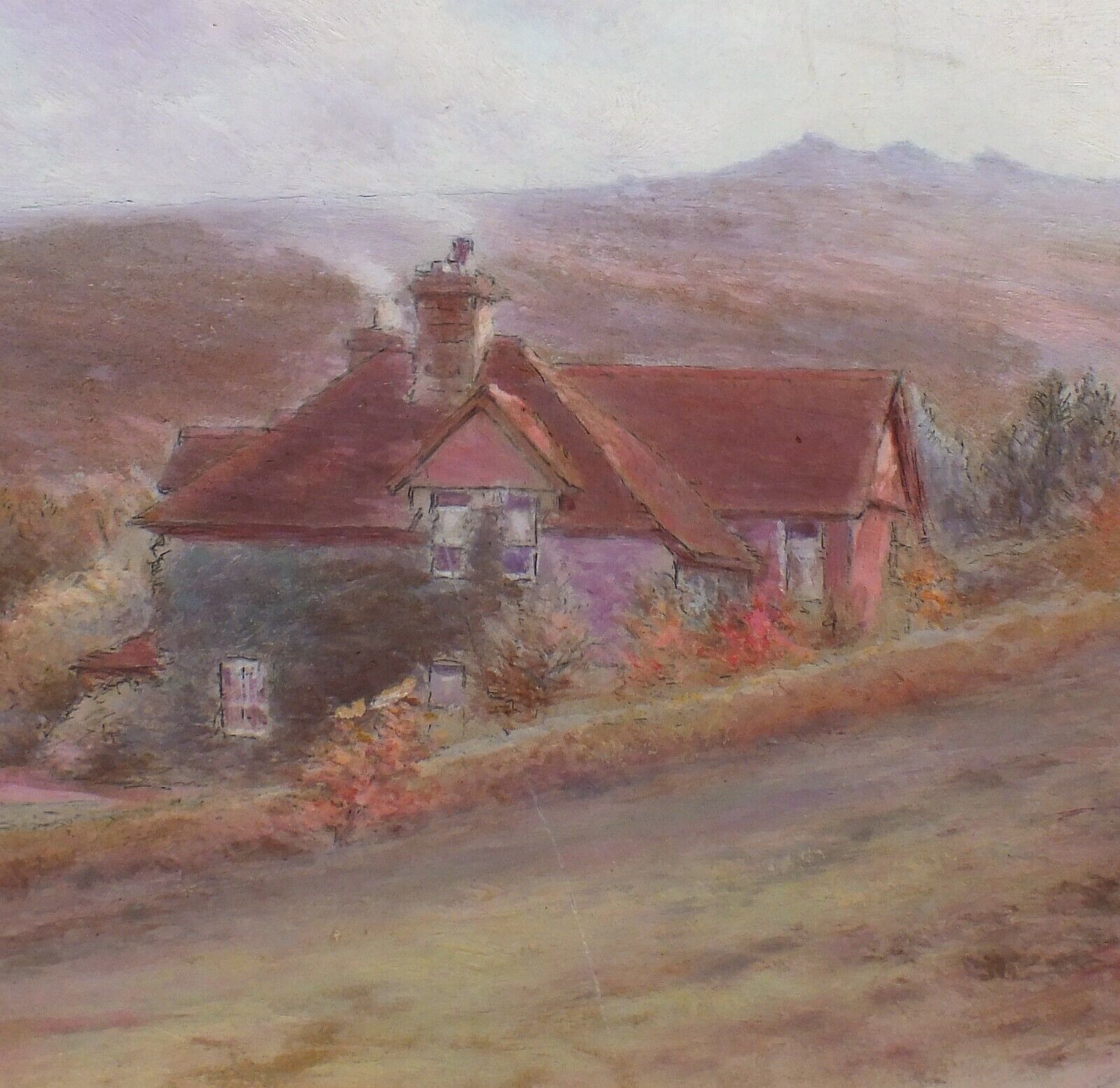 photo furniture English Landscape Oil Painting Devon Landscape Signed Framed Victorian Original