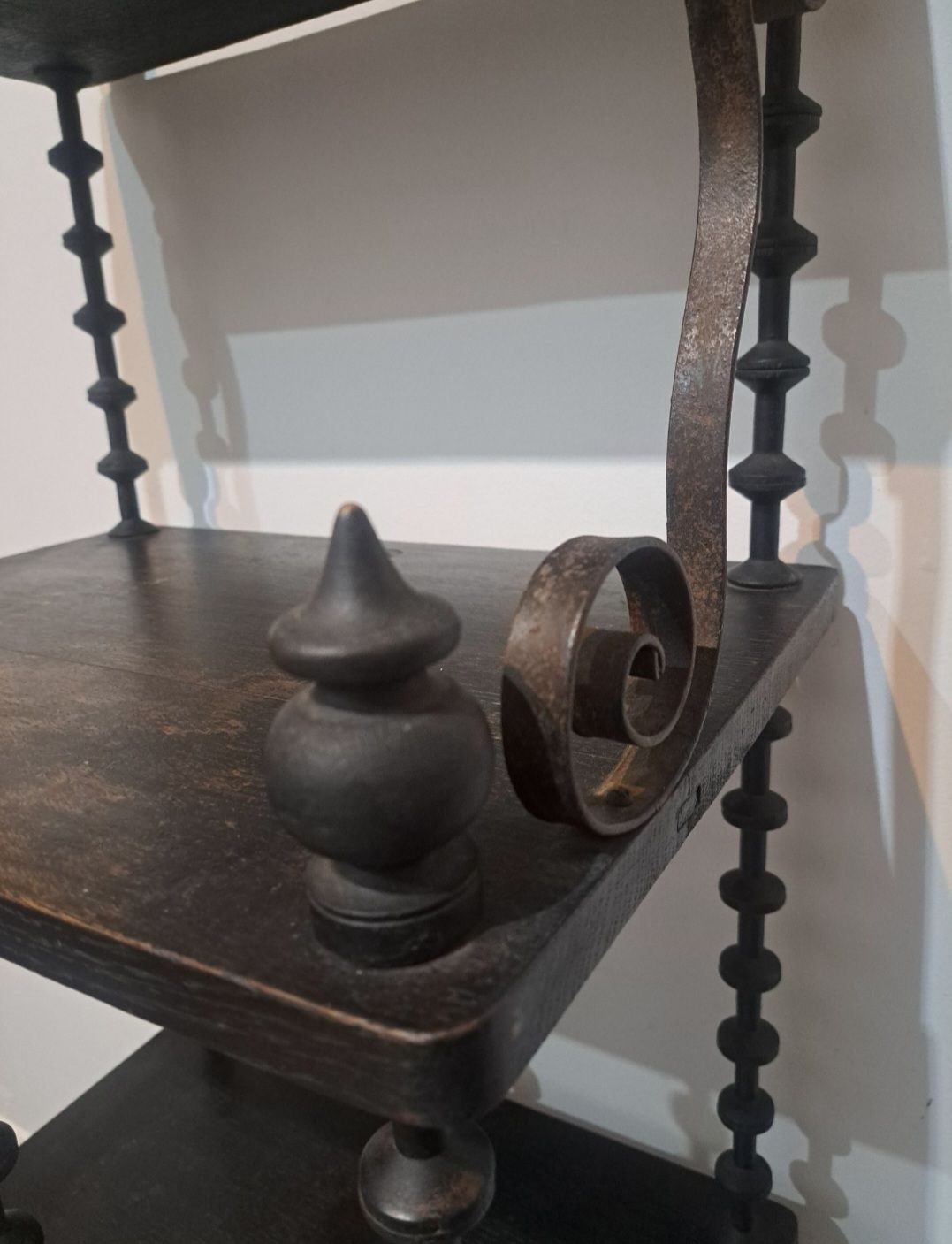 French Napoleon III Ebonised Bobbin Etergere Stand photo buy