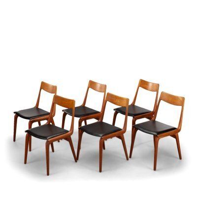 Mid Century #370 Boomerang Chairs In Teak Attributed To E. Christensen For Slagelse, 1962, Set Of 6 photo vinterior