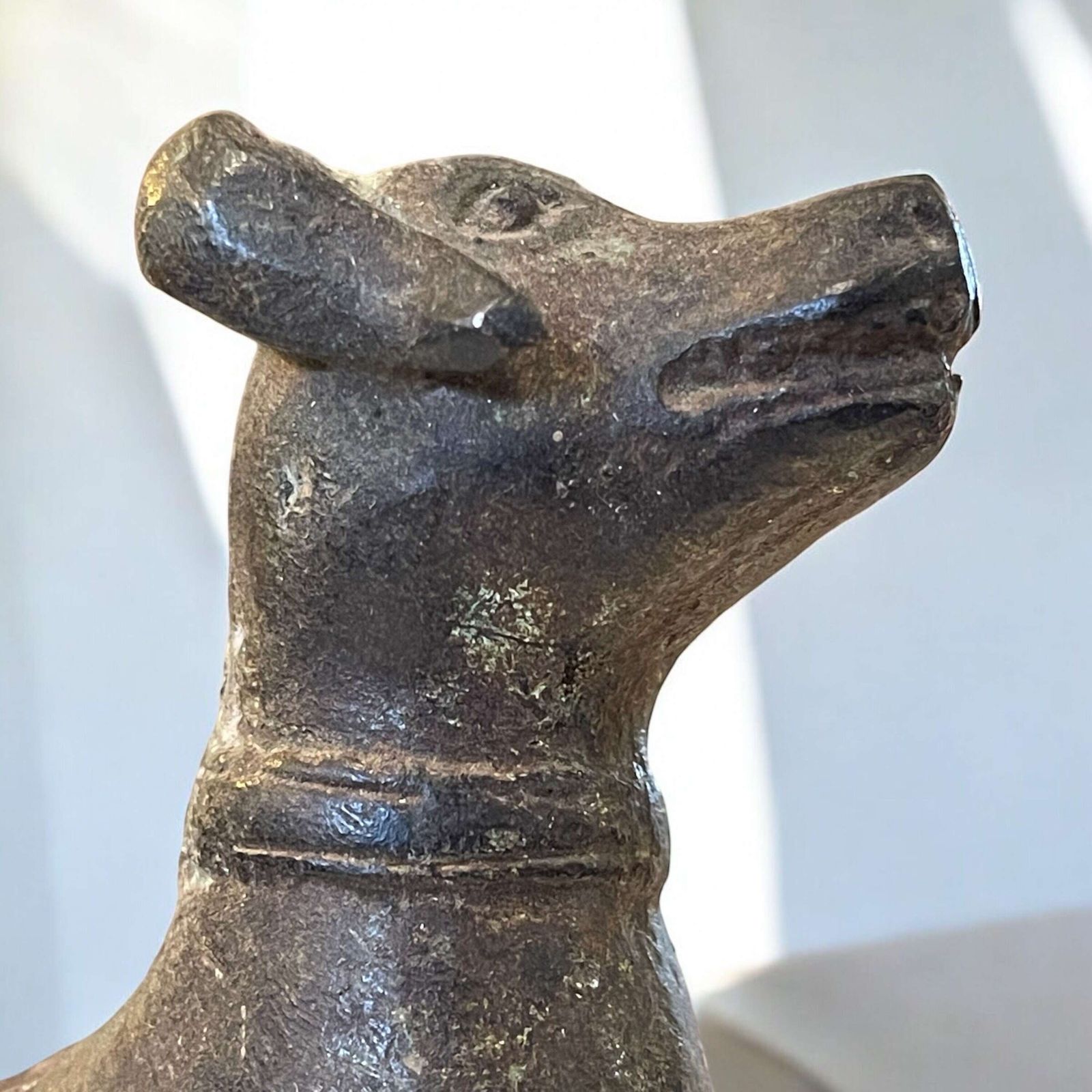 199.0 Antique Chinese Bronze Han Dynasty Style Dog photo