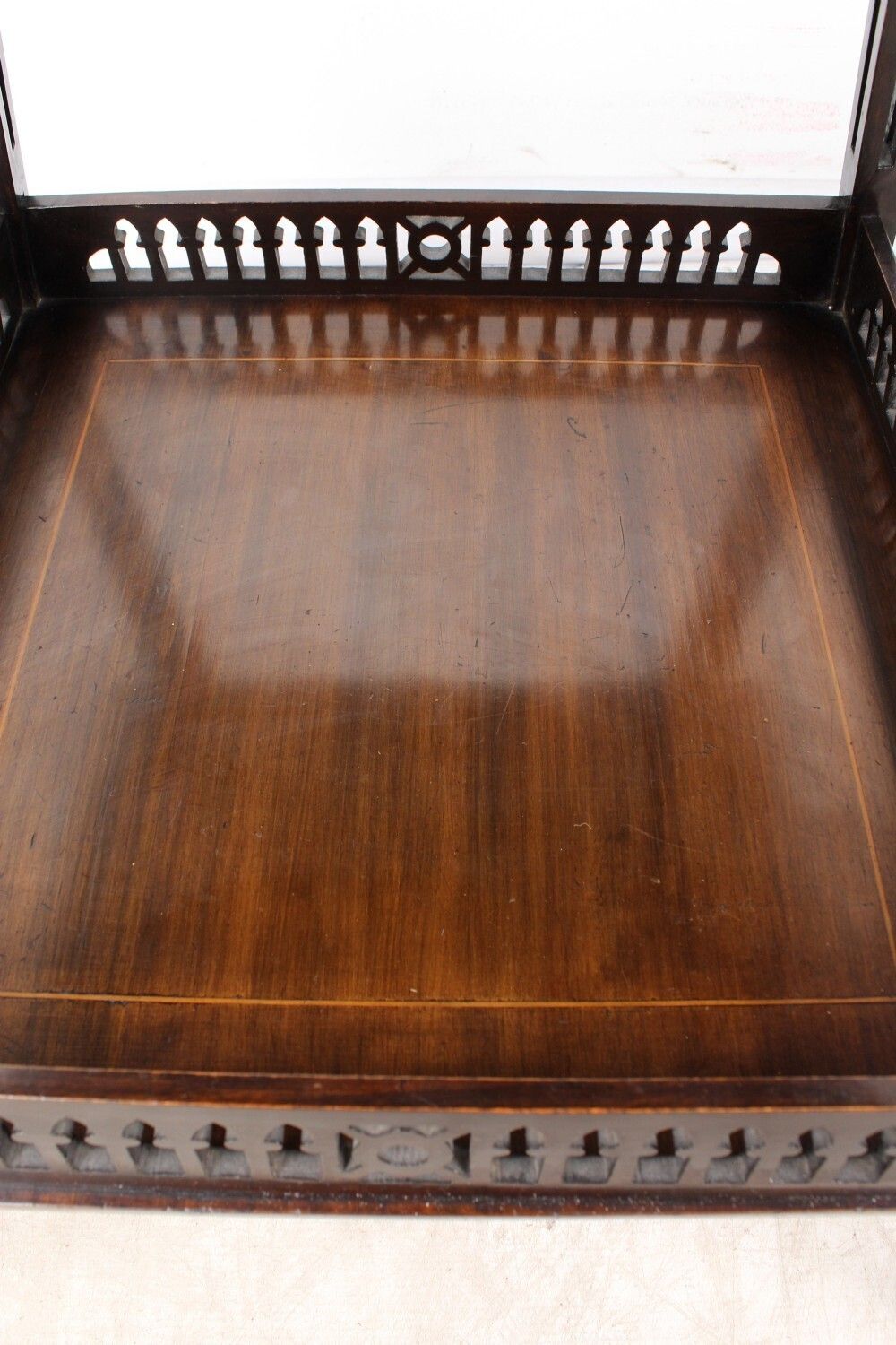 photo furniture Edwardian Mahogany Inlaid Side Table By Trevor Page & Co
