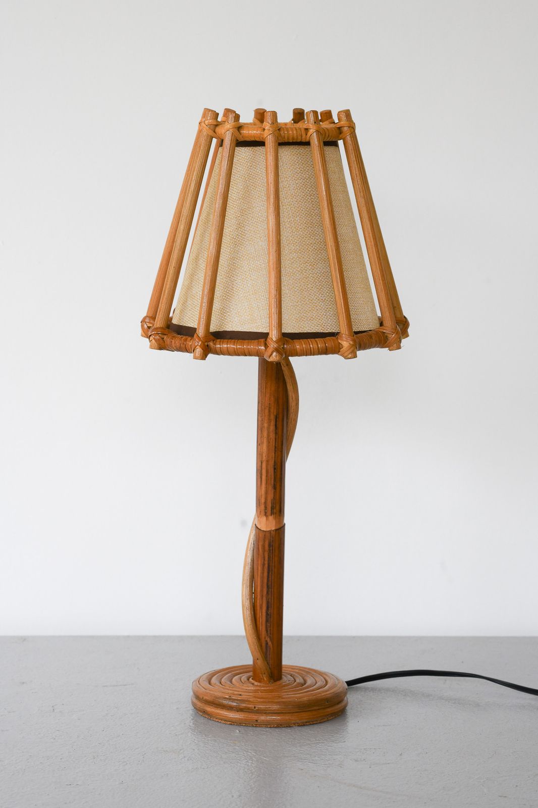 Rattan Table Lamps Vintage Style photo furniture