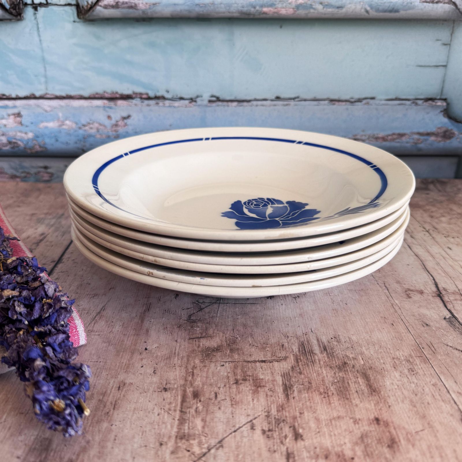 Set Of 6 French Vintage Ceramic Bowls photo furniture