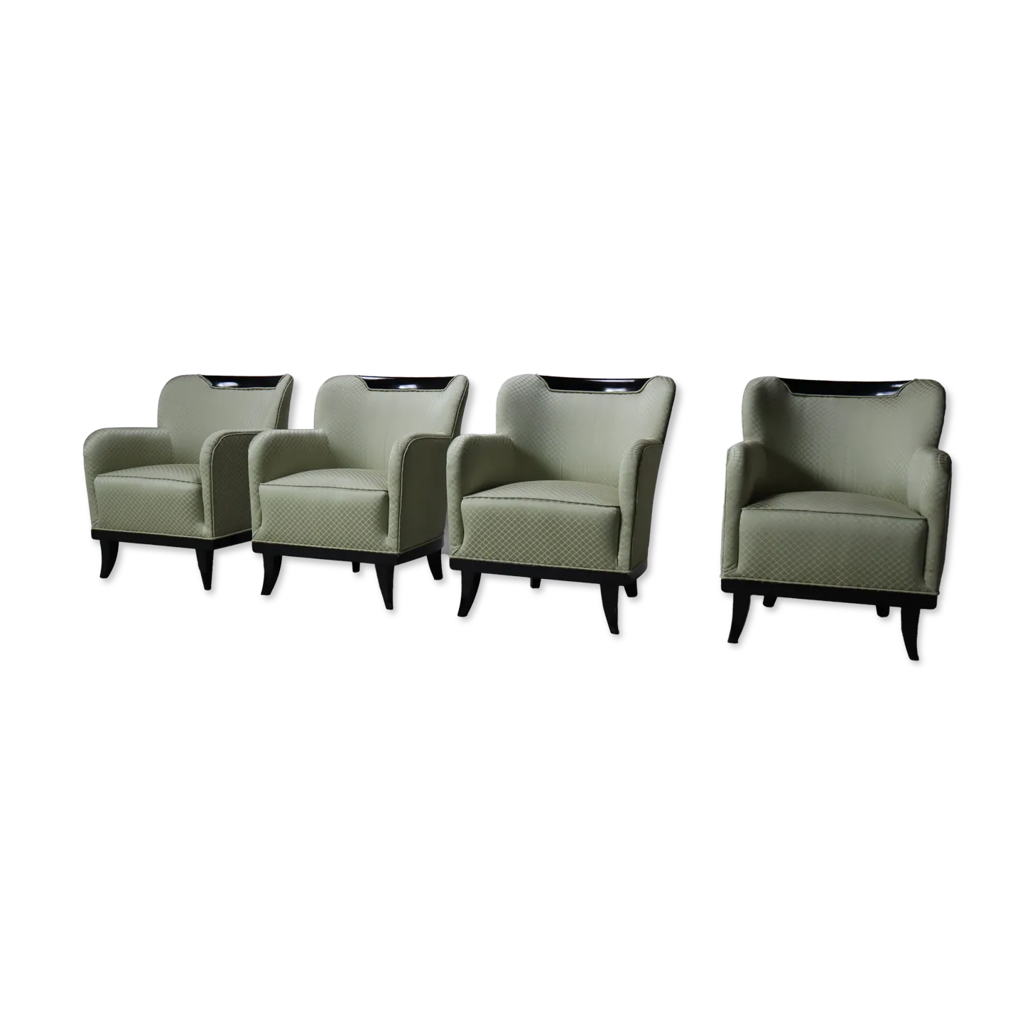 Set Of Four Art Deco Armchairs, 1930 1950