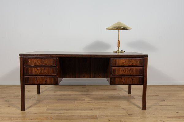 Vintage Danish Table Lamp In Brass By Bent Karlby For Lyfa, 1950s photo for sale