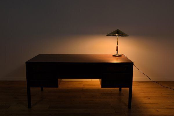 Vintage Danish Table Lamp In Brass By Bent Karlby For Lyfa, 1950s photo 4355.0