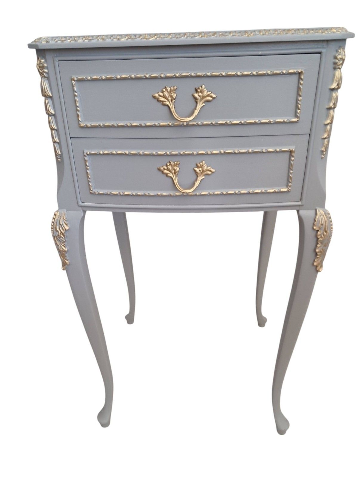 photo furniture Vintage Pair Bedside Cabinets Drawers French Style Bedside Tables 1980's Retro