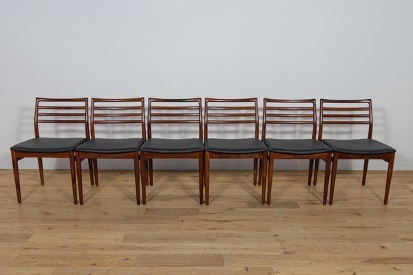 Mid Century Rosewood Dining Chairs By Erling Torvits For Sorø Stolefabrikta, Denmark, 1960s, Set Of 6 photo for sale