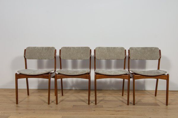 Mid Century Model 49 Dining Chairs In Teak By Erik Buch For Odense Machine Gunning, 1960s, Set Of 4 photo furniture