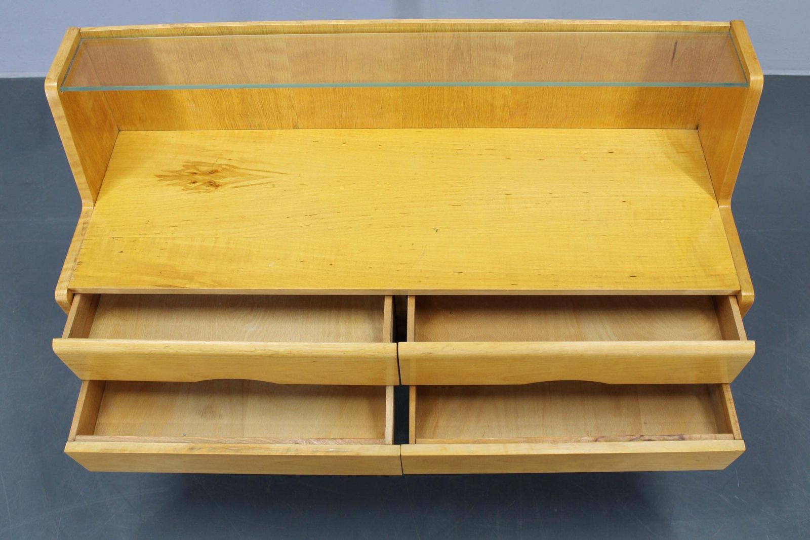 photo for sale 1960s Chest Of Drawers With Glass Shelf, Czechoslovakia