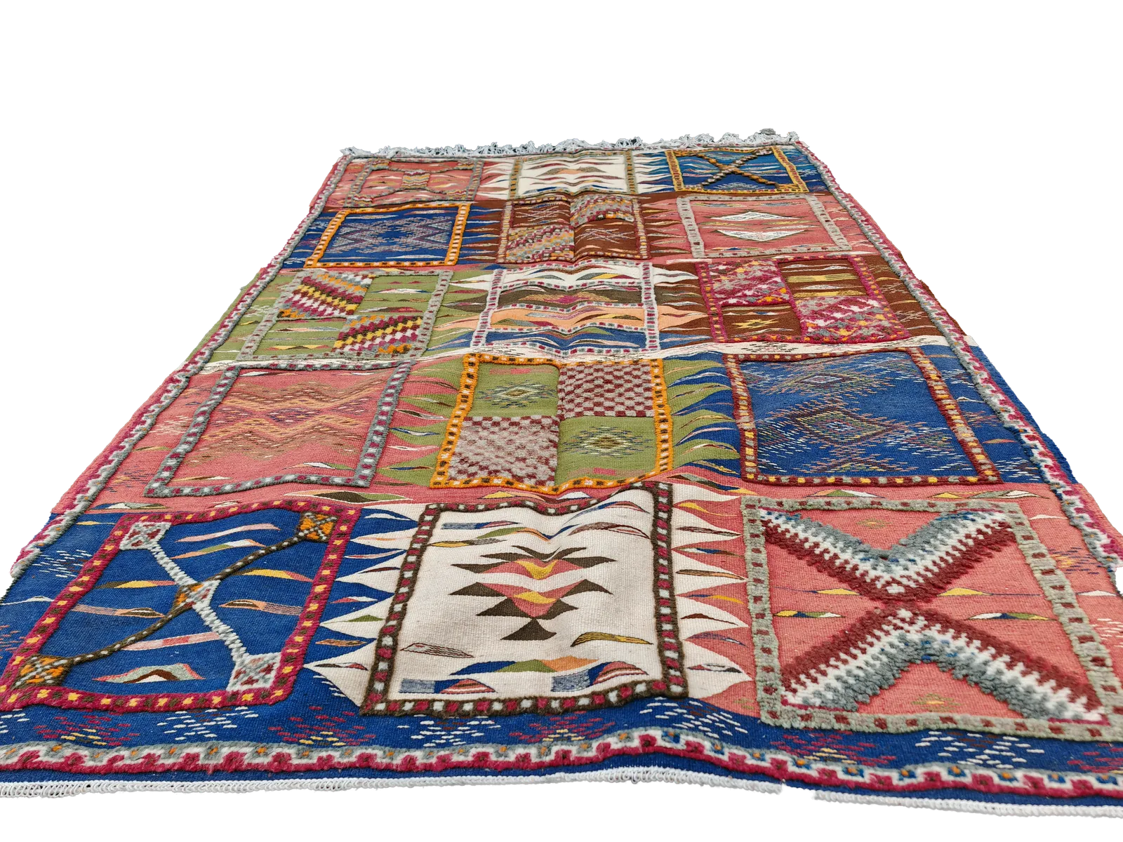 Free Delivery. No Extra Fees Handmade Large Colourful Moroccan Berber Rug. Camel Wool Carpet / 270x160cm photo for sale