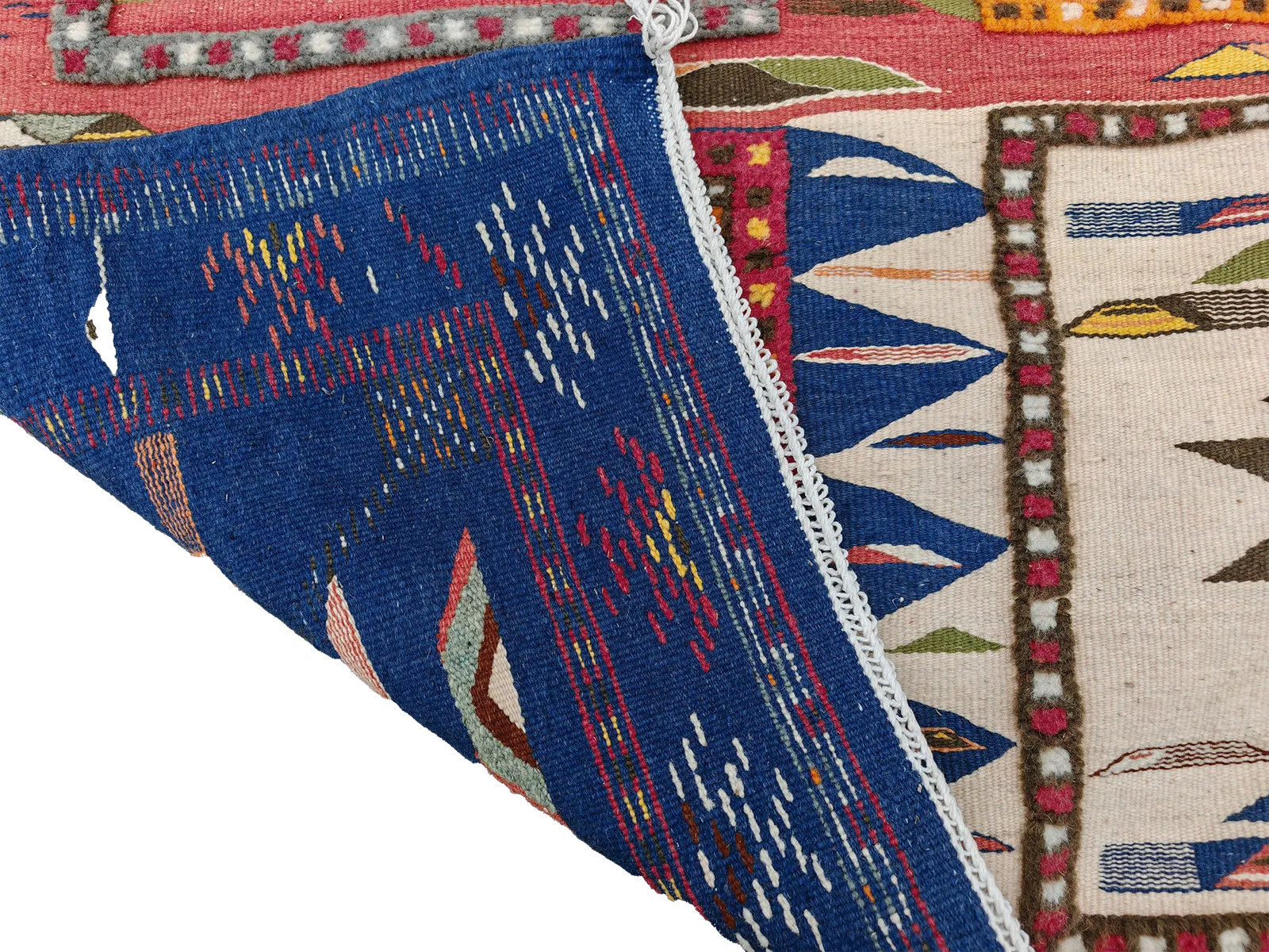 Free Delivery. No Extra Fees Handmade Large Colourful Moroccan Berber Rug. Camel Wool Carpet / 270x160cm photo Textiles