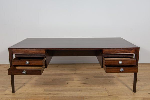 6912.0 Mid Century Modern Rosewood Freestanding Desk By Finn Juhl For France And Son, 1960s photo