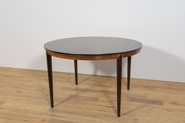 Mid Century Round Rosewood Dining Table Model 71 By Severin Hansen For Haslev Møbelsnedkeri, 1960s