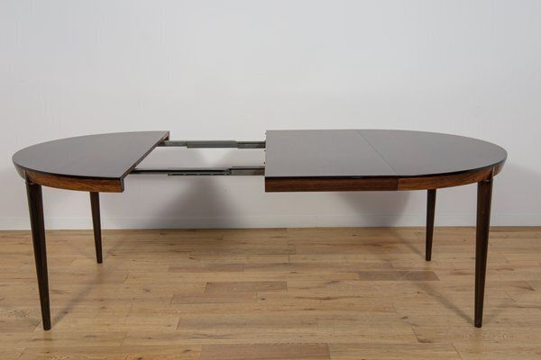 Mid Century Round Rosewood Dining Table Model 71 By Severin Hansen For Haslev Møbelsnedkeri, 1960s photo vintage