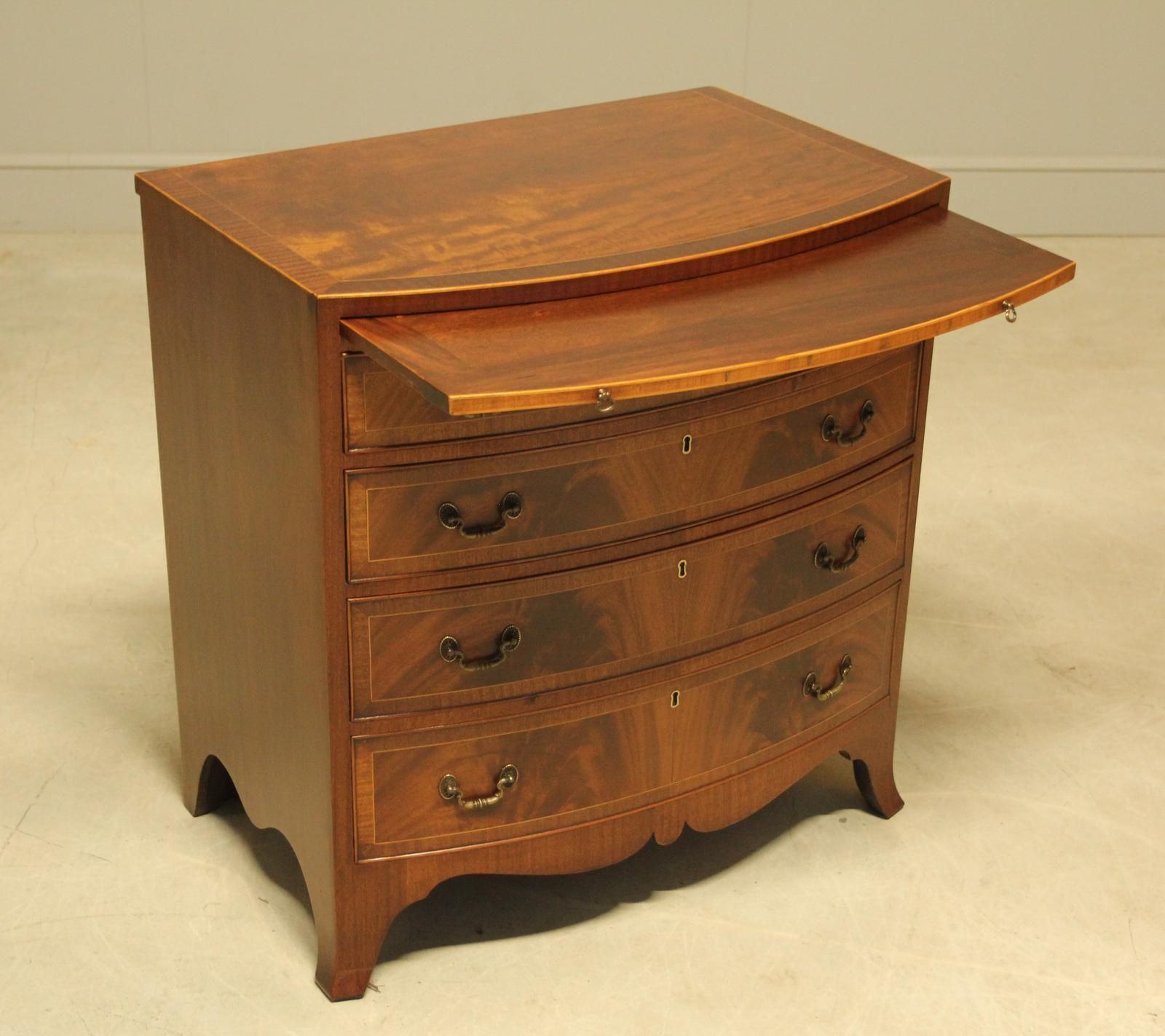 photo furniture Early 20th Century Mahogany Bow Front Chest Of Drawers