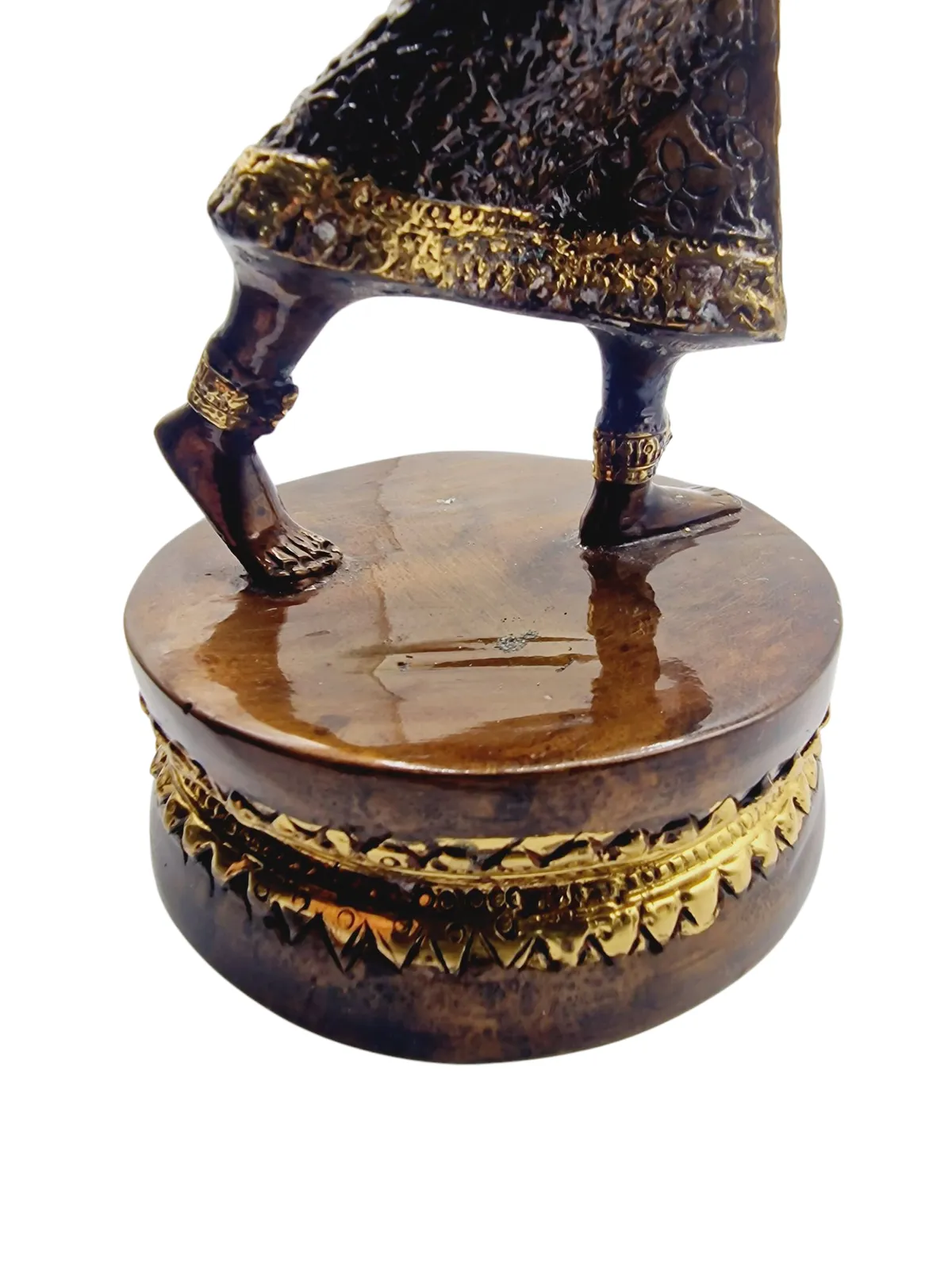 Antique Bronze Gilt Thai Buddhist Divine Dancing Statue photo 175.0