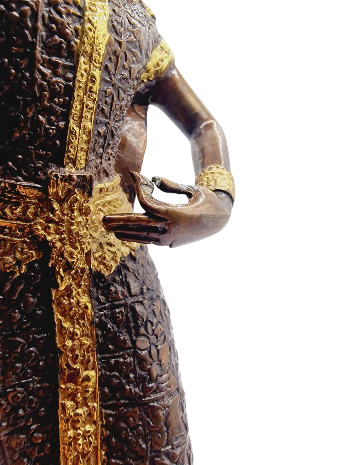 photo furniture Antique Bronze Gilt Thai Buddhist Divine Dancing Statue