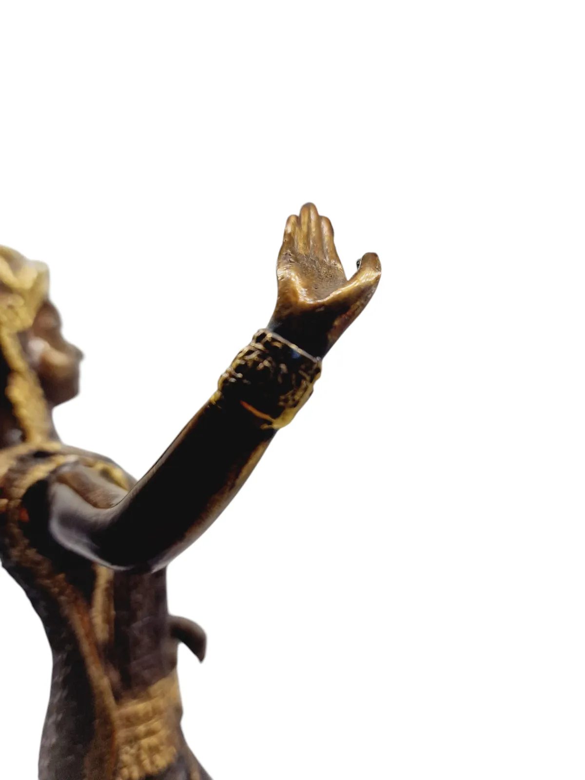 photo for sale Antique Bronze Gilt Thai Buddhist Divine Dancing Statue