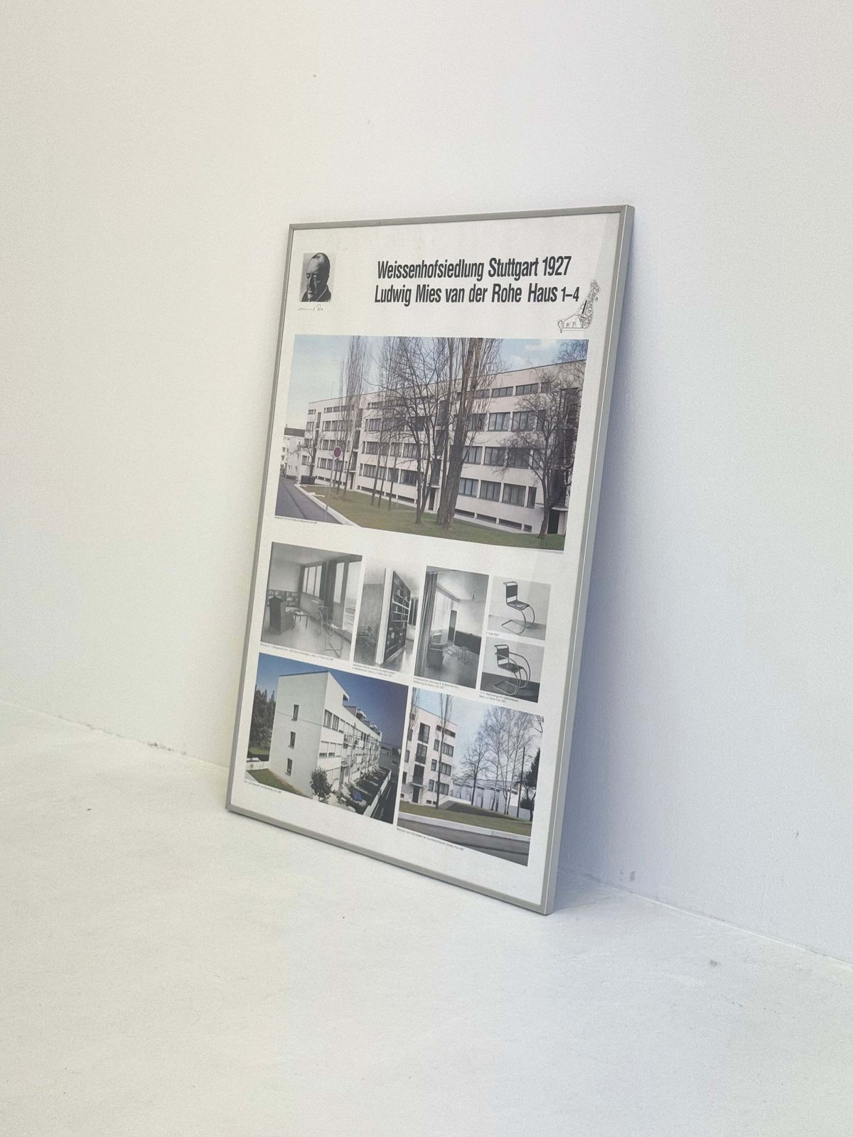 Framed Poster Weissenhofsiedlung Stuttgart 1927 Ludwig Mies Van Der Rohe